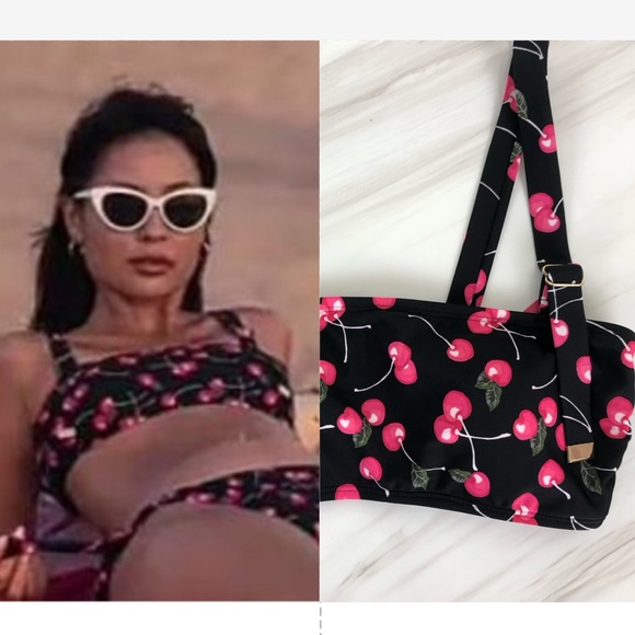 ASO Maddie Perez in Euphoria Cherries Bikini Top (no padding) - Picture 1 of 3